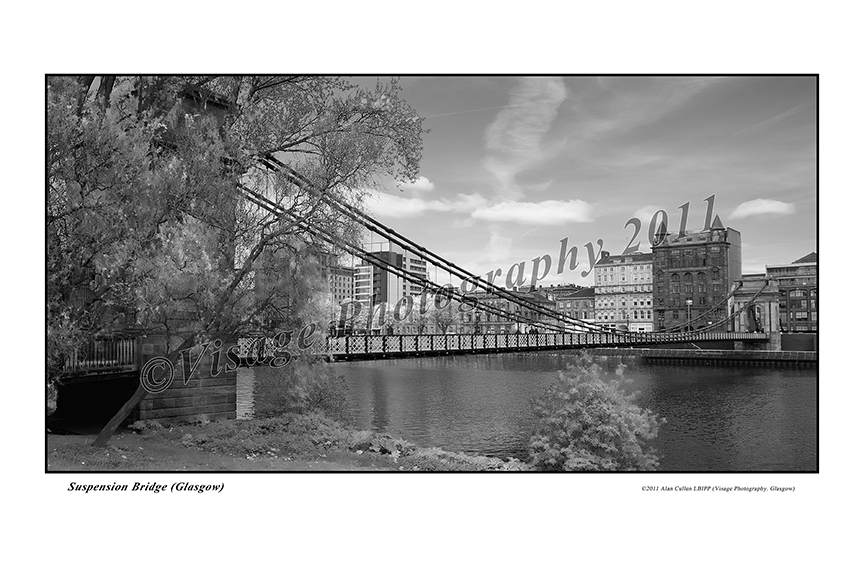 Professional photographer in Glasgow, Fine Art Photographers in Glasgow, River Clyde suspension bridge